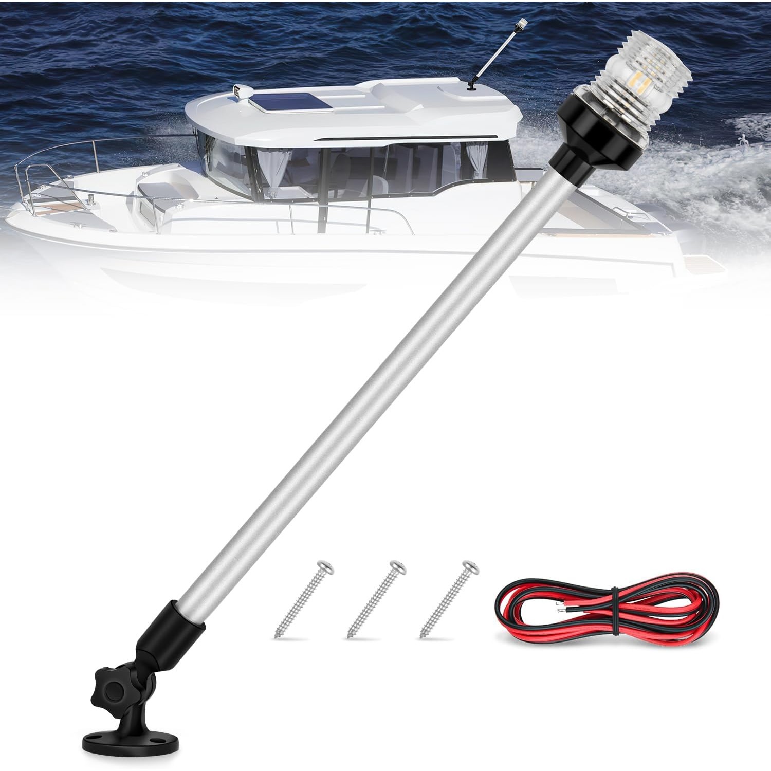 Fishing Boat Anchor - Nilight Marine Bootslicht 24 Zoll Weiß