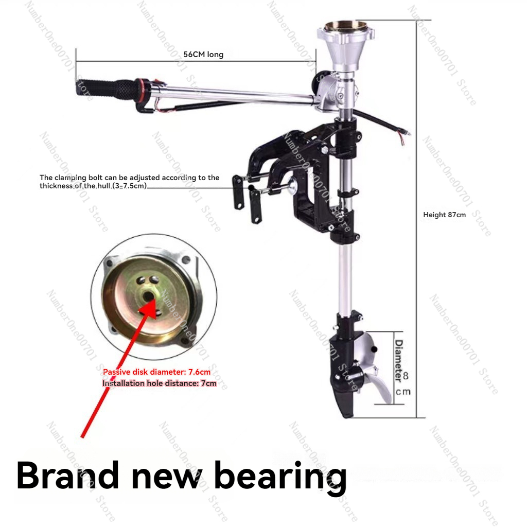 Fishing Boat Outboard Motor - Außenbordmotor-Propeller Rasenmäher-Modifikationshalterung Viertakt-Schlauchboot Angelboot Kajak-Haken