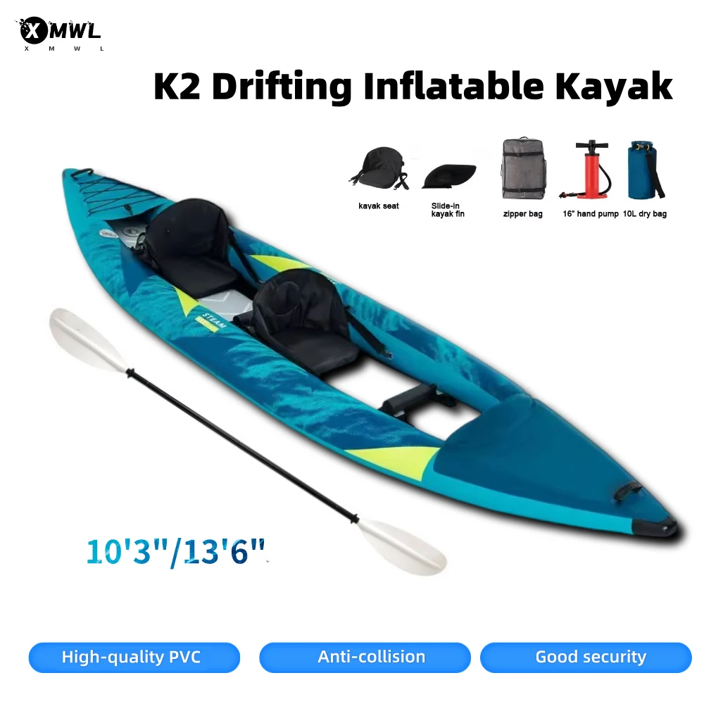 Aufblasbares Kanu-Kajak für 1- – Fishing Boat Paddle Bewertung und Preis